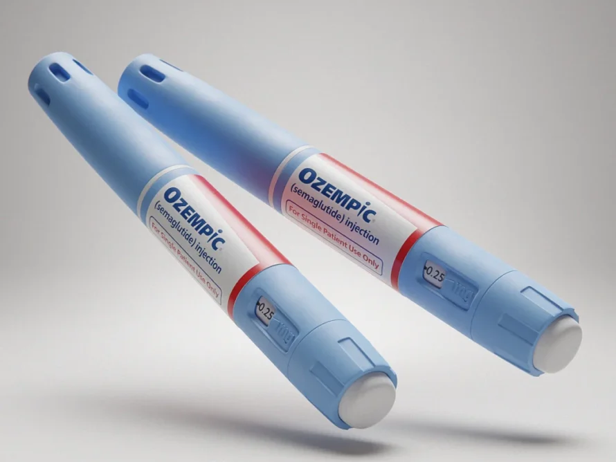 due penne pre-riempite del farmaco ozempic